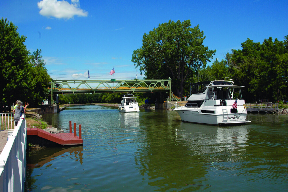 Holley Canal Park and Holley Falls in Holley, NY